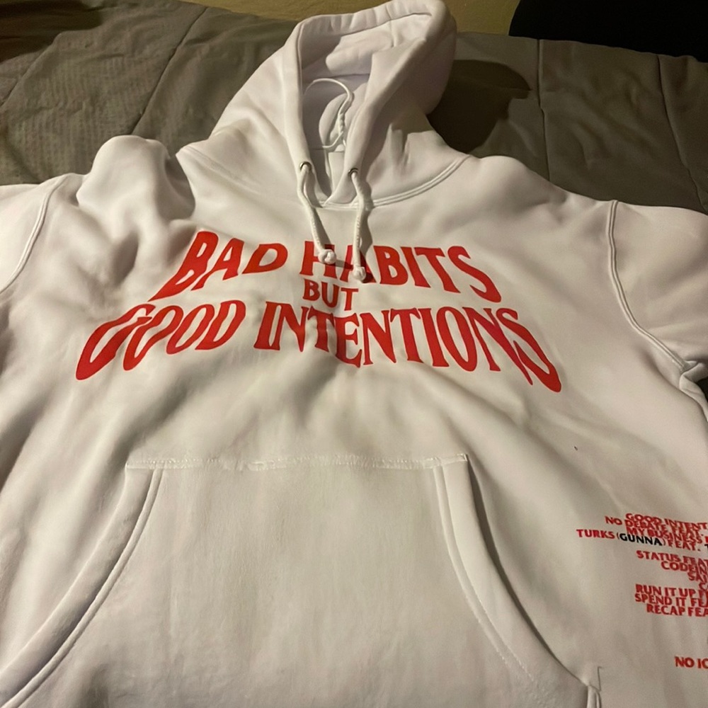 White Medium Vlone Hoodie